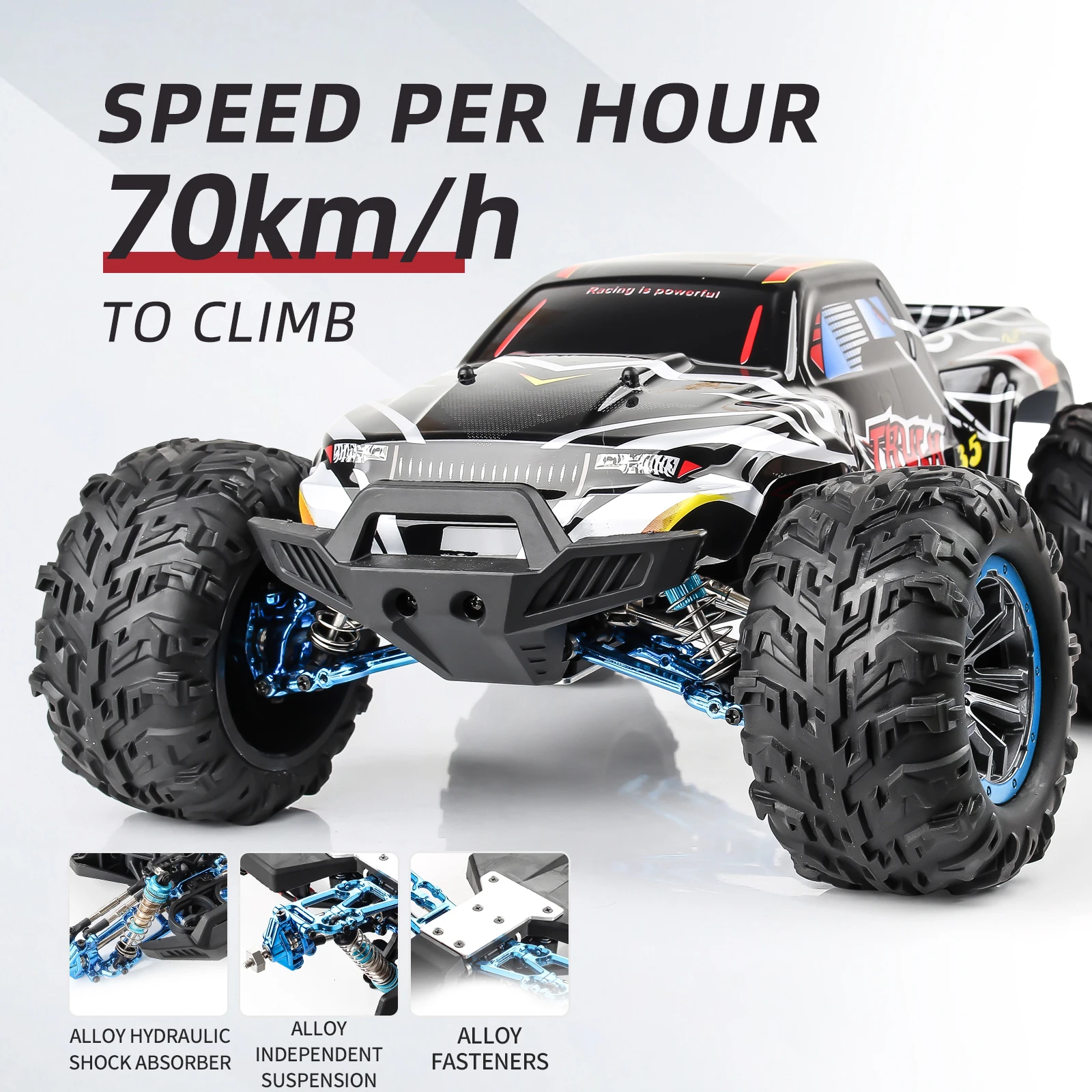 XLF F19A RC Car 1/10 4WD 70km/h 2.4GHz Brushless High-speed Off-road Car High - £302.89 GBP+