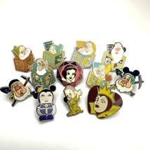 Snow White 7 Dwarves Disney Trading Pin Jack In The Box Lot Of 12  Evil ... - $28.04