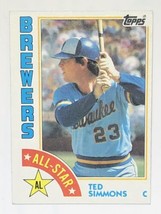 Ted Simmons 1984 Topps #404 Milwaukee Brewers MLB Baseball Card - £0.78 GBP