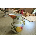 ITALIAN POTTERY CREAMER MADE IN ITALY ROOSTER NUMBERED 2104/3 - $183.59 MXN