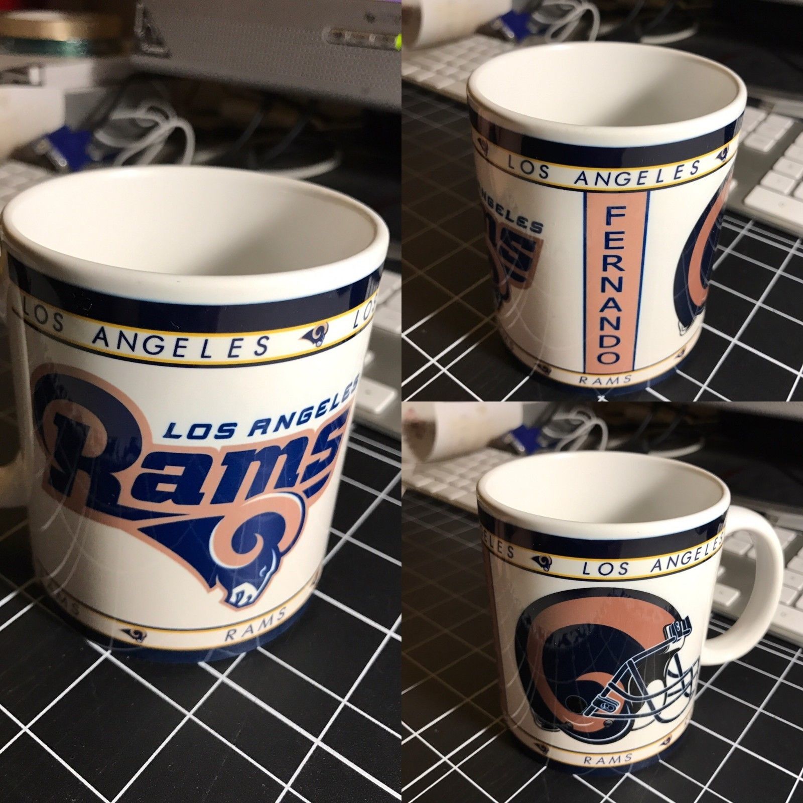 Custom Made Los Angeles Rams 11oz Coffee Cup with your name. - $12.34