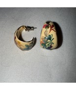 Multicolored, beautiful enamel earrings pierced - €17,09 EUR