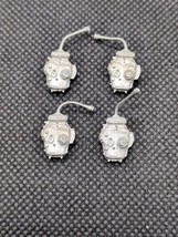 (4) WWII Micro Armour Tank Turret Metal Miniature Bits 1/285 Scale - $8.90