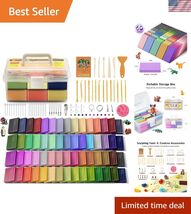 Polymer Clay 60 Colors, Modeling Clay for Kids DIY Starter Kits, Oven Ba... - $44.90