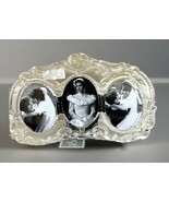 Mikasa Lead Crystal Princess Oval Photo Frame For 3 Pictures Size 3x4 Vi... - $37.93 CAD