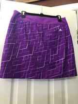 NWT Ladies ADIDAS Purple & White GOLF SKORT - size 12 image 2