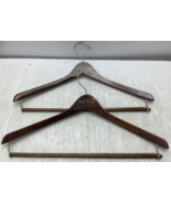 Lot of 2 Vintage Hilton Hotel suit coat wooden hanger - $20.50 CAD