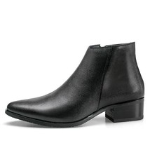 Men Ankle Boots Genuine Leather Men Boots Fashion Men Chelsea Boots Black Comfor - £61.38 GBP