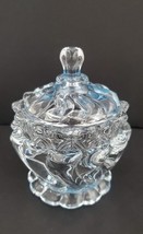 Glass Candy Dish Trinket Sugar Bowl Covered - $21.46