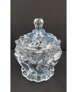 Glass Candy Dish Trinket Sugar Bowl Covered - $21.46