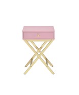 Coleen Pink &amp; Gold Accent Table | Elegant Home Decor - $2,362.45 MXN