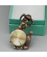 Jewelarama  Poodle Pin Holographic Center, Vintage Poodle Pin Alloy Refr... - $31.19 CAD