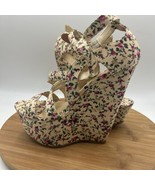 FOREVER 21 Women’s Floral Print Strappy Wedges Size 7 - $15.48