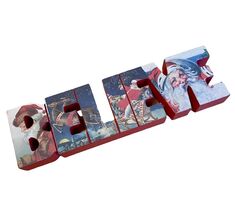 BELIEVE Christmas Spellout Santa Sleigh Reindeer Vintage Look St Nichola... - $15.58