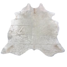 Solid White Cowhide Rug (longish hair) Size: 6.7x6 feet Y-072 - $414.81