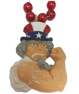 Uncle Sam USA Red White Blue Mardi Gras Beads Necklace Party Favor July 4th - $103.55 MXN