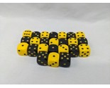 Lot Of (24) Black And Yellow 12mm D6 Dice - $27.71