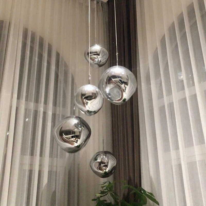 Modern Decor LED Pendant Light Luxury Ball Lampshade HangLamp Fixtures for - $52.49+