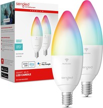 Sengled Smart Light Bulbs, Led Candelabra Bulbs E12 Base, Dimmable, 5W (40W - £32.25 GBP