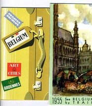 6 Travel &amp; Tourist Brochures &amp; Booklets of Belgium 1955 Train Spas Chate... - $34.61