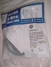 GE No. WX9X3 Appliances Universal 3 Wire Dryer Power Cord 5 Feet Gray New  - $14.98