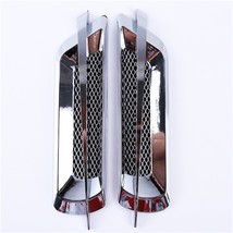 New 2Pcs ABS Plastic Sticker    Side Air Flow Intake Grille Vent Fender Cover  G - £63.03 GBP