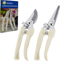 Garden Pruning Shears Set - 2 Pack, 1 Bypass Pruner+1 Straight Blade Scissors, S - £16.89 GBP