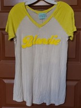 Judith March Blondie T-shirt Women&#39;s Large Yellow/Beige - £9.49 GBP