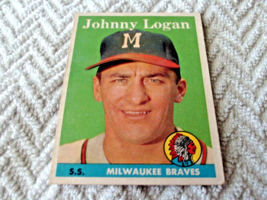 1959 TOPPS  JOHNNY  LOGAN  # 110   BRAVES  BASEBALL    NM /  MINT  OR  B... - $39.99