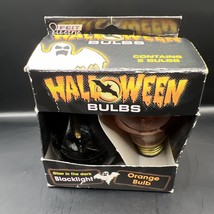 Halloween Party Blacklight &amp; Orange Light Bulbs 75 Watt 25 Watt Tested Work - £8.73 GBP