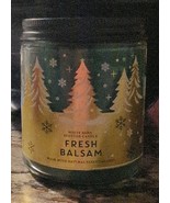 Bath &amp; Body Works White Barn Single Wick Candle FRESH BALSAM w/Essential... - $12.98 CAD