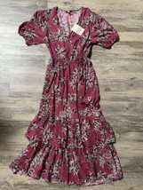 Women&#39;s Short Sleeve Wrap Dress - Knox Rose Pink S Easter Spring Wedding Summer - £13.17 GBP