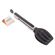Appetito Spatula Tongs with Lock &amp; Rubber Grip 23cm (Black) - £24.90 GBP