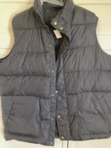 Land&#39;s End Down Puffer Vest Mens  Sleeveless Insulated Snap Front XL - $23.76