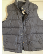 Land&#39;s End Down Puffer Vest Mens  Sleeveless Insulated Snap Front XL - $23.76