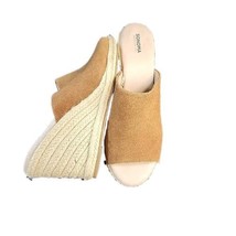 Sonoma Good For Life Alice Whiskey Sandal Women&#39;s 9.5 Suede Leather Wedge Heel - £23.35 GBP