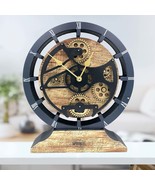CANADA LINE DESK CLOCK ROUND (HYBRID WALL) 10 INCH VINTAGE BROWN - $79.99+