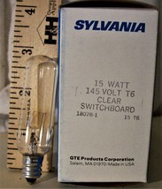 Sylvania 18078 Light Bulb Lamp 15T6 145V Box Of 10 Candelabra Screw Base... - £7.75 GBP