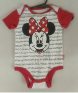 Disney Baby Minnie Mouse One Piece Bodysuit Size 6/9 Month (B) - $92.16 MXN