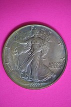 Rainbow Toned High Grade 1943 P Walking Liberty Half Dollar Silver Coin 24 - $41.81