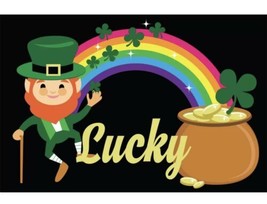 St Patricks Day Leprechaun With Pot Of Gold Rug Rectangle 4&#39; x 6&#39; (wf) - £275.43 GBP