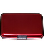 2 Aluminum Hard Case for Men &amp; Women Credit Cards Wallet Colors Black &amp; Red - $128.85 MXN