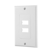 2-Port Hdmi 1.4 Wall Face Plate Panel Cover Coupler Outlet Extender 1080P White - £14.38 GBP