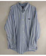 Chaps Easy Care Men&#39;s Blue Striped Shirt Size XXL - $14.84