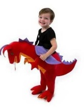 Dragon Halloween Costume Step In Ride On Rider Red Plush Unisex-size 1/3 Years - £23.68 GBP