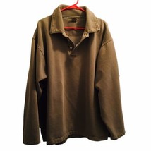 Vtg World Island Shirt Mens XXL Biege Long Sleeve Thermal Pullover Heavy... - £33.58 GBP