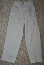 Boys Dress Pants Arrow Beige Cement Pleated Suit Pants-size 10 Slim - $7.92