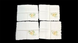 Vintage Linen Tablecloth & Napkin Lot Mixed Styles Embroidered Crochet Monogramm image 6
