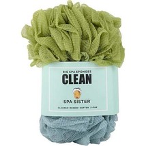 Spa Accessories By Spa Accessories Spa Sister Jumbo Sponge 2 Pack (Green &amp; Ma... - $25.26