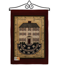Patriotic White House Burlap - Impressions Decorative Metal Wall Hanger Garden F - £26.71 GBP